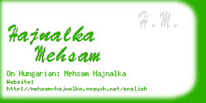 hajnalka mehsam business card